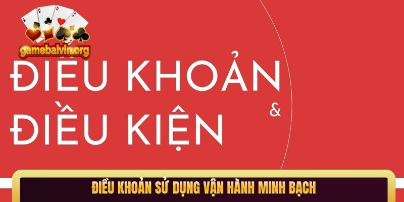 Điều khoản sử dụng vận hành minh bạch