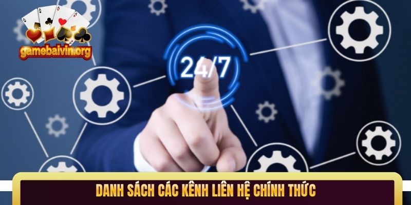 Danh sách các kênh liên hệ chính thức