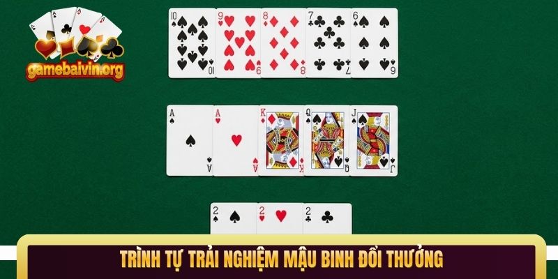 Trình tự trải nghiệm mậu binh đổi thưởng