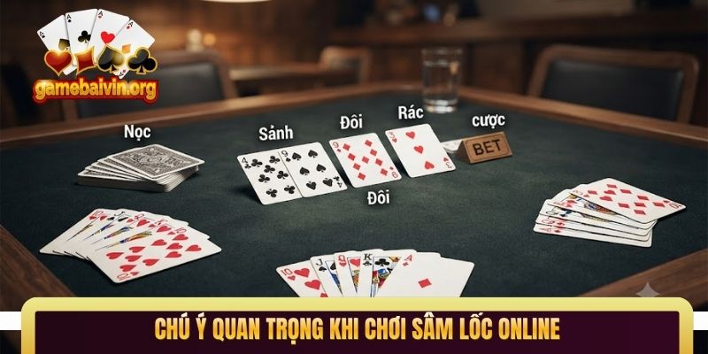 Chú ý quan trọng khi chơi Sâm Lốc online