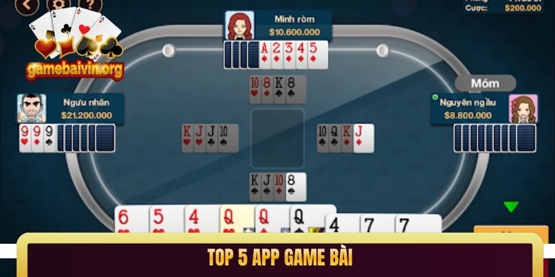 Top 5 App Game Bài Đổi Thưởng Uy Tín Nhất Hiện Nay